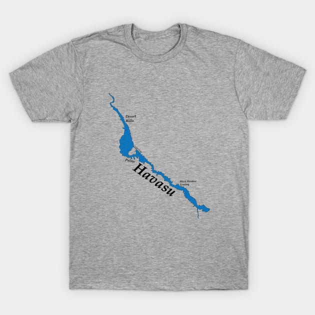 Lake Havasu Map T-Shirt by ACGraphics